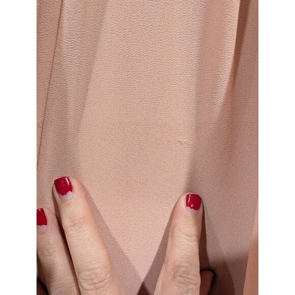 Flying Tomato Maxi Dress Peach Chiffon Embroidered Aztec Strapless Top Sz L - Picture 11 of 16